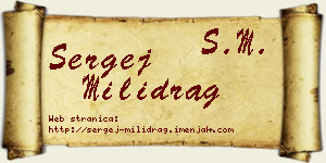 Sergej Milidrag vizit kartica